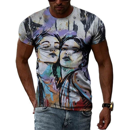 Men 3D Summer Street Art Graffiti Shirt - Shirt - Gioio - Mad Fly Essentials