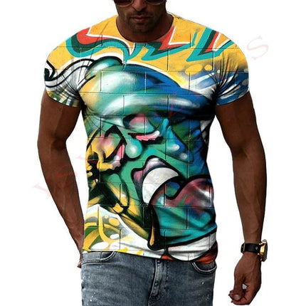 Men 3D Summer Street Art Graffiti Shirt - Shirt - Gioio - Mad Fly Essentials
