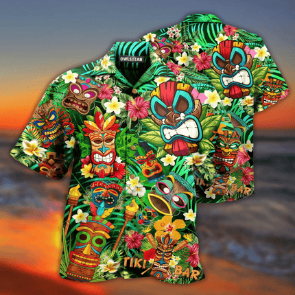 Men 3D Tiki Fashion Hawaiian Party Shirt - Shirt - Animal Elements - Mad Fly Essentials