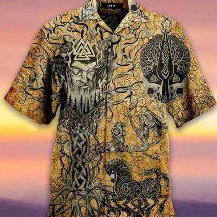 Men 3D Tiki Fashion Hawaiian Party Shirt - Shirt - Animal Elements - Mad Fly Essentials