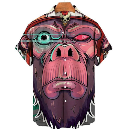 Men 3D Tiki Party Oversized Hawaiian Shirt - Mad Fly Essentials