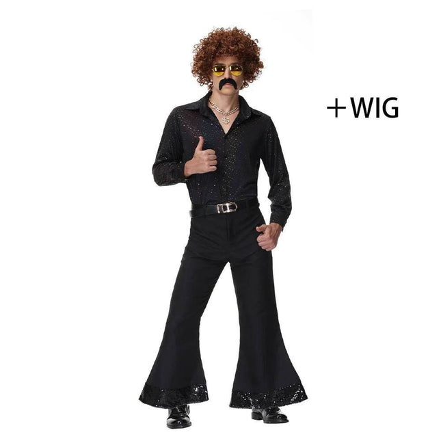 Men 70s Retro Cosplay Costume Set - Mad Fly Essentials