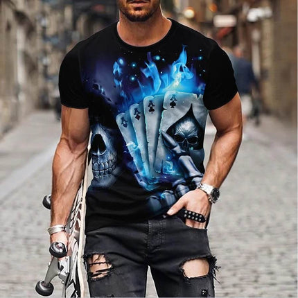 Men Vintage Ace of Spades Poker Graphic Shirt - Mad Fly Essentials