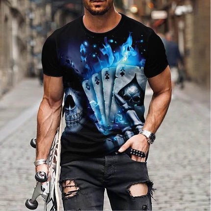 Men Vintage Ace of Spades Poker Graphic Shirt - Mad Fly Essentials