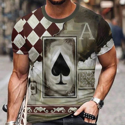 Men Vintage Ace of Spades Poker Graphic Shirt - Shirt - Sea Giant - Mad Fly Essentials