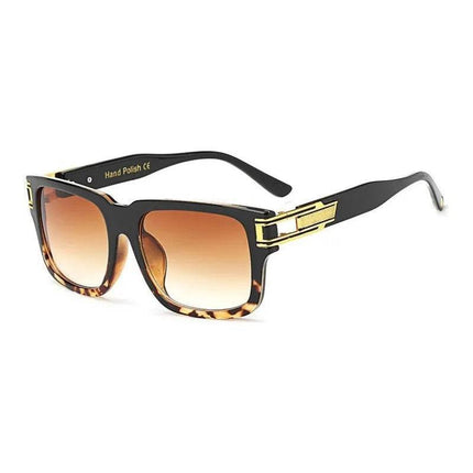 Men Alloy Hinge Square Frame Sunglasses - Men Sunglasses - MERCELYN - Mad Fly Essentials