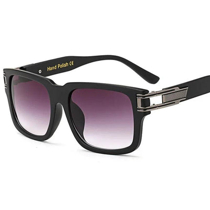 Men Alloy Hinge Square Frame Sunglasses - Men Sunglasses - MERCELYN - Mad Fly Essentials