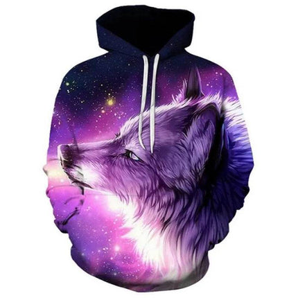 Men Animal Wolf Blue Sweatshirt 3D Hoodies - Hoodies - TrendSetter - Mad Fly Essentials