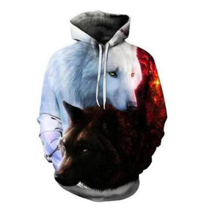 Men Animal Wolf Blue Sweatshirt 3D Hoodies - Hoodies - TrendSetter - Mad Fly Essentials