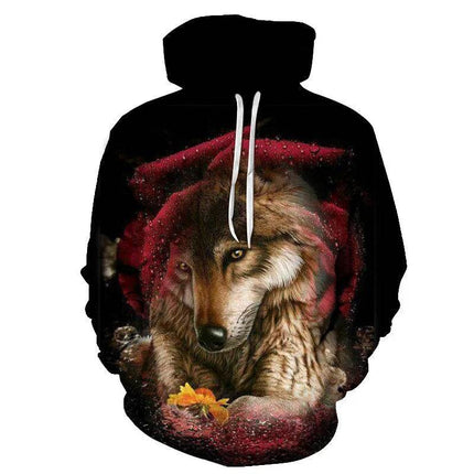 Men Animal Wolf Blue Sweatshirt 3D Hoodies - Hoodies - TrendSetter - Mad Fly Essentials
