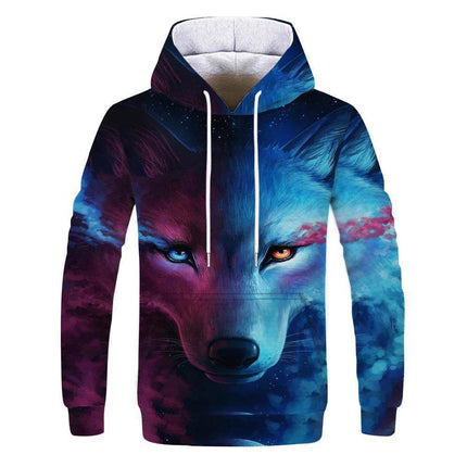 Men Animal Wolf Long Casual 3D Hoodies - Hoodies - Favocent - Mad Fly Essentials