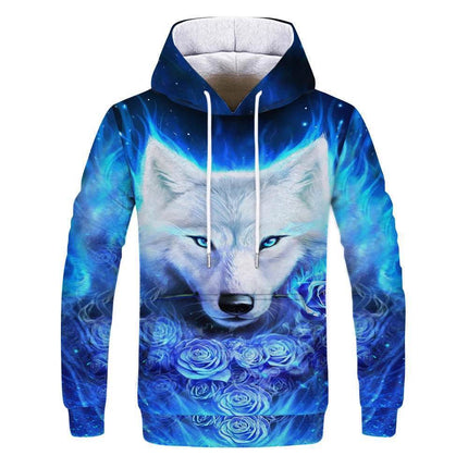 Men Animal Wolf Long Casual 3D Hoodies - Hoodies - Favocent - Mad Fly Essentials