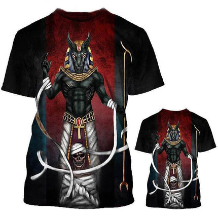 Men Anubis Egyptian god 3D Graphic Shirt - Shirt - oufisun - Mad Fly Essentials