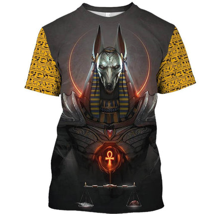 Men Anubis Egyptian god 3D Graphic Shirt - Shirt - oufisun - Mad Fly Essentials