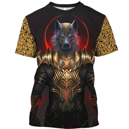 Men Anubis Egyptian god 3D Graphic Shirt - Shirt - oufisun - Mad Fly Essentials