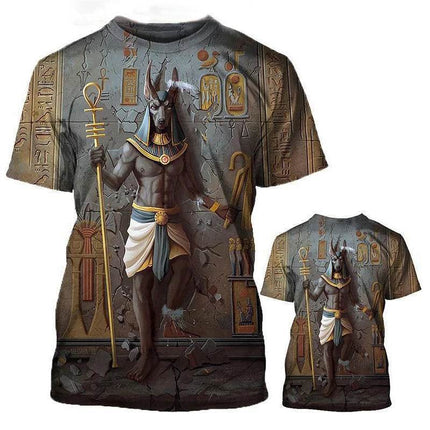 Men Anubis Egyptian god 3D Graphic Tees - Mad Fly Essentials