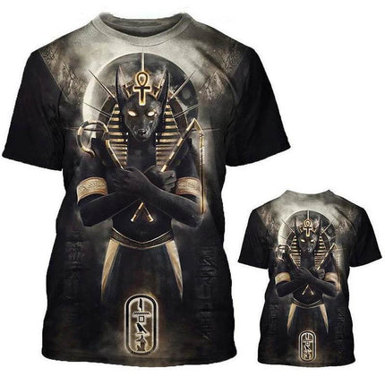 Men Anubis Egyptian god 3D Graphic Shirt - Shirt - oufisun - Mad Fly Essentials