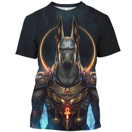 Men Anubis Egyptian god 3D Graphic Shirt - Shirt - oufisun - Mad Fly Essentials