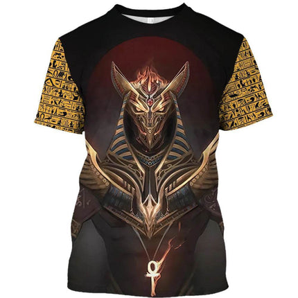 Men Anubis Egyptian god 3D Graphic Shirt - Shirt - oufisun - Mad Fly Essentials