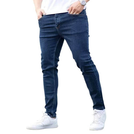 Men Black Blue Vintage Wash Jeans - Jeans - GINGTTO - Mad Fly Essentials
