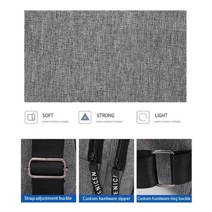 Men Black Grey Blue USB Travel Crossbody Bag - Crossbody Bag - MoneRffi - Mad Fly Essentials