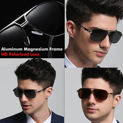 Men Black Silver Gold Square Driving Sunglasses - Men Sunglasses - COOLPANDAS - Mad Fly Essentials