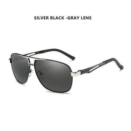 Men Black Silver Gold Square Driving Sunglasses - Men Sunglasses - COOLPANDAS - Mad Fly Essentials