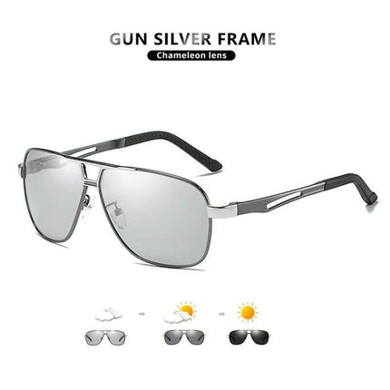 Men Black Silver Gold Square Driving Sunglasses - Men Sunglasses - COOLPANDAS - Mad Fly Essentials
