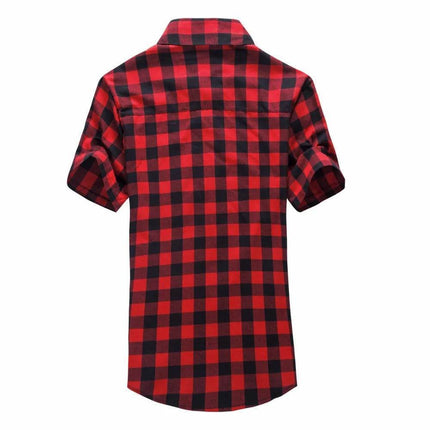 Men Blue Black Plaid Checkered Shirt - Shirt - BC - Mad Fly Essentials