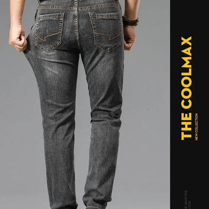 Men Blue - Grey Classic Denim Jeans - Jeans - Brother Wang - Mad Fly Essentials