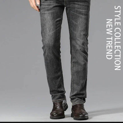 Men Blue-Grey Classic Denim Jeans - Mad Fly Essentials