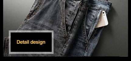 Men Blue-Grey Classic Denim Jeans - Mad Fly Essentials