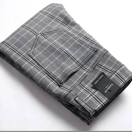 Men British Business Plaid Casual Pants - Pants - VXO - Mad Fly Essentials