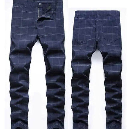 Men British Business Plaid Casual Pants - Pants - VXO - Mad Fly Essentials