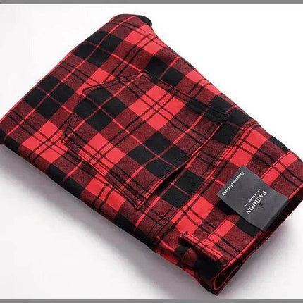 Men British Business Plaid Casual Pants - Pants - VXO - Mad Fly Essentials