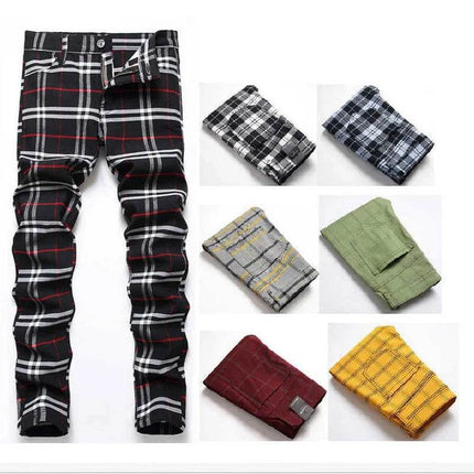 Men British Business Plaid Casual Pants - Pants - VXO - Mad Fly Essentials