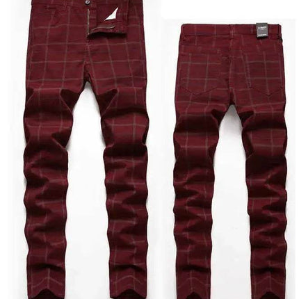 Men British Business Plaid Casual Pants - Pants - VXO - Mad Fly Essentials