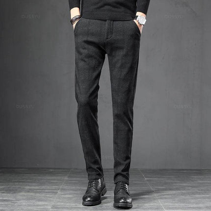 Men British Plaid Business Casual Pants - Pants - JEYWOOD - Mad Fly Essentials