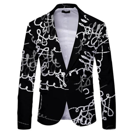 Men British - Style Slim - Fit Plaid Striped Blazer - Blazer - BC - Mad Fly Essentials