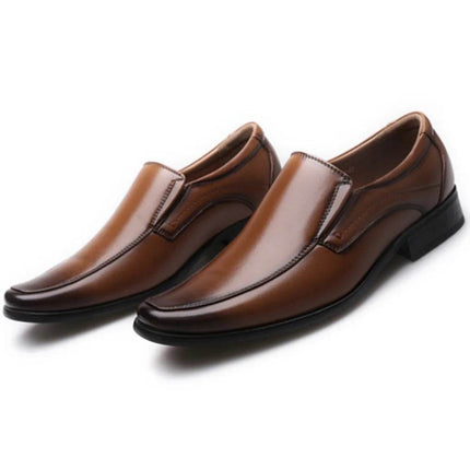 Men Brown Black Business Casual Oxford Wedding Loafers - Loafers - BC - Mad Fly Essentials