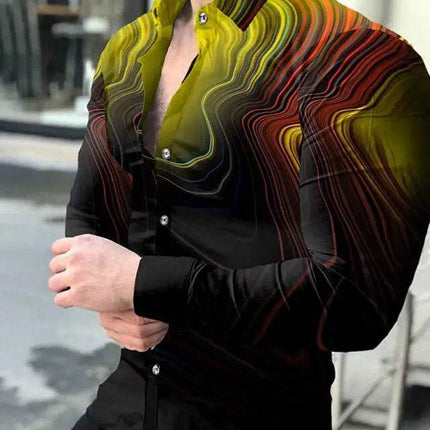 Men Business Casual Black 3D Party Shirt - Shirt - Metaphor - Mad Fly Essentials