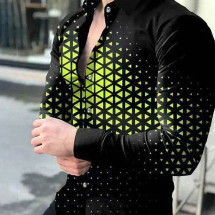 Men Business Casual Black 3D Party Shirt - Mad Fly Essentials