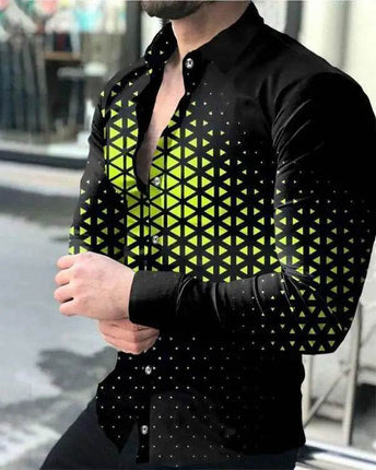 Men Business Casual Black 3D Party Shirt - Mad Fly Essentials