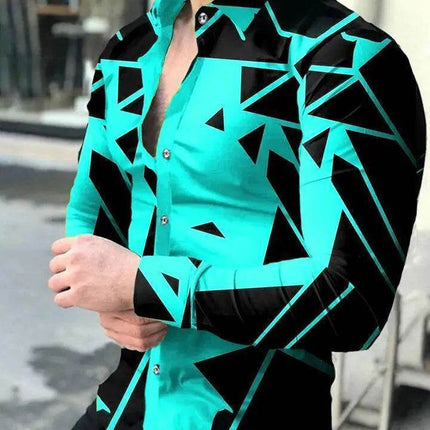 Men Business Casual Black 3D Party Shirt - Shirt - Metaphor - Mad Fly Essentials