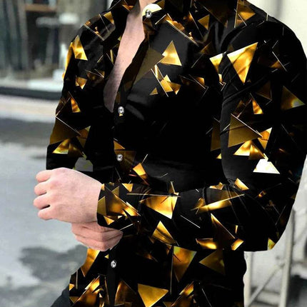 Men Business Casual Black 3D Party Shirt - Shirt - Metaphor - Mad Fly Essentials