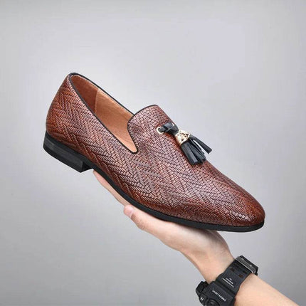 Men Business Casual Black Brown Leather Loafers - Loafers - LTLG - Mad Fly Essentials