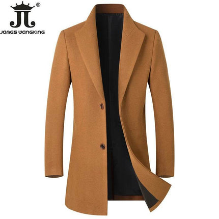 Men Business Casual Boutique Wool Trench Parka Outerwear - Outerwear - James Wangking - Mad Fly Essentials