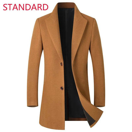 Men Business Casual Boutique Wool Trench Parka Outerwear - Outerwear - James Wangking - Mad Fly Essentials