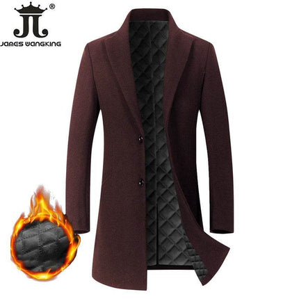 Men Business Casual Boutique Wool Trench Parka Outerwear - Outerwear - James Wangking - Mad Fly Essentials