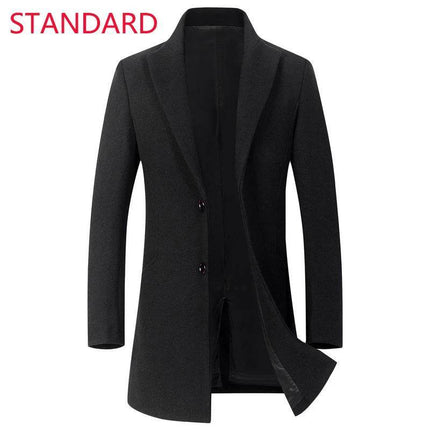 Men Business Casual Boutique Wool Trench Parka Outerwear - Outerwear - James Wangking - Mad Fly Essentials
